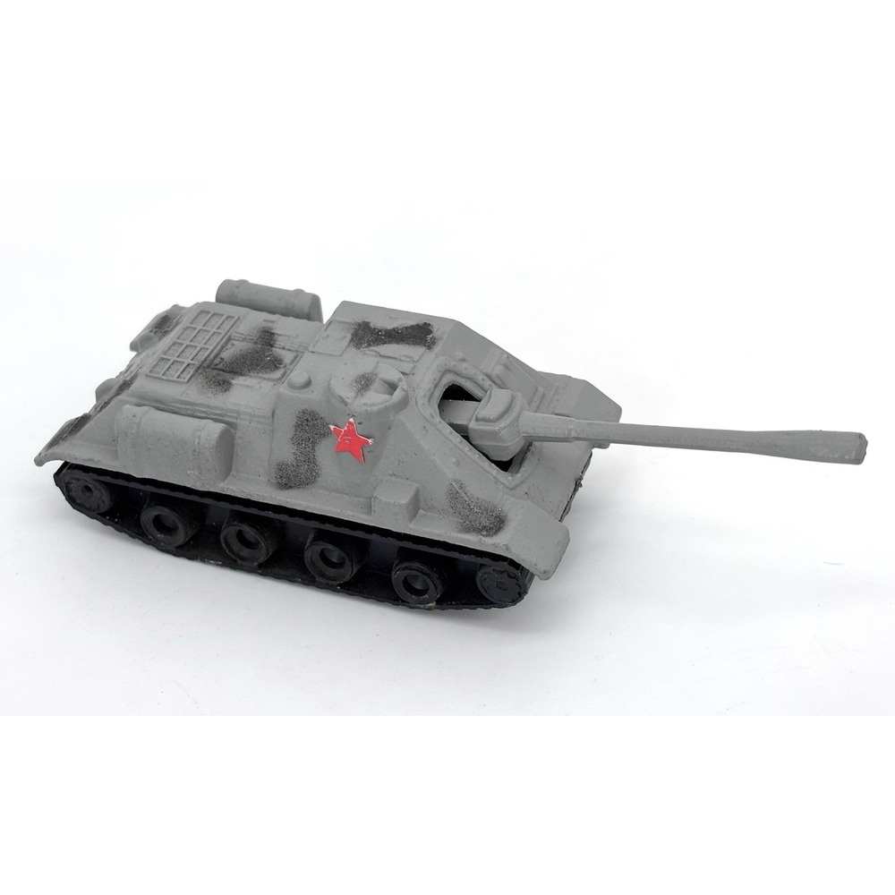 Vintage Uniborn WWII Heavy Tank 1:110 Scale Gray Red Star Hong Kong Toy